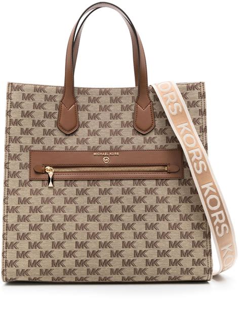 michael kors monogram jacket|Michael Kors monogram tote bag.